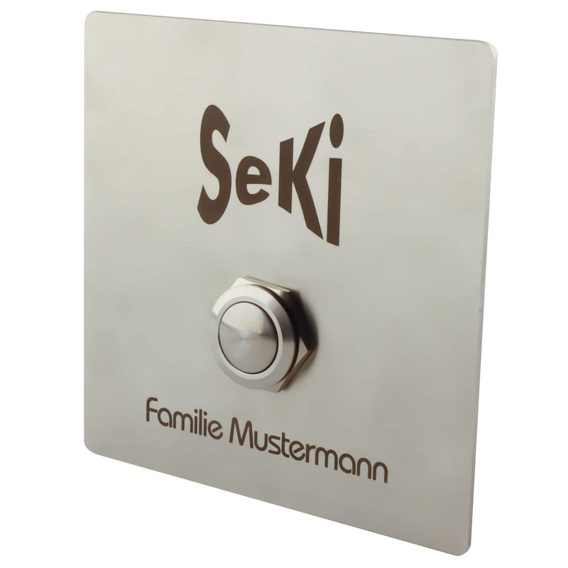 [Australia - AusPower] - SeKi 19161 Stainless Steel Push Button Diameter 19 mm Touch Button Curved Head Shape Screw Connection Bell Push Button Standard - Schraube 19 mm - curved 