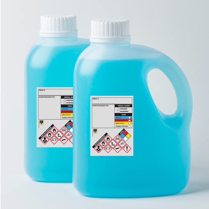SDS OSHA Data Labels 4 x 3 Inches, 2 Rolls of 250 (500 Total) | GHS Pictogram Stickers with Perforated Edges | HMIS & Hazard Compliant for Chemical Safety & Secondary Containers