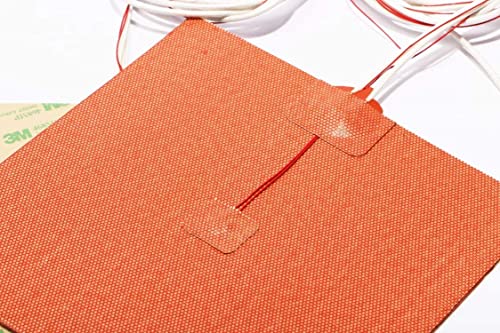 High Temperature 200mm X 200mm 24V Cube Flexible Silicone Heater Hotbed Compatible with Voron V2.4 Prusa i3 RepRap 3D Printer Heated bed (24V 300W) 24V 300W