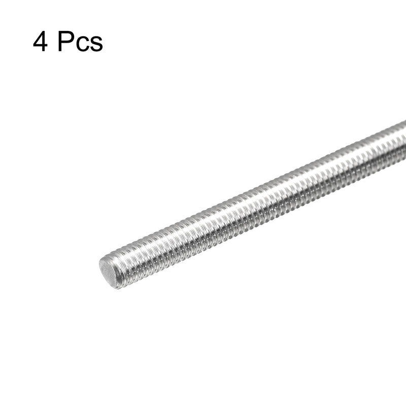 MECCANIXITY Fully Threaded Rod M5 x 450mm 0.8mm Thread Pitch 304 Stainless Steel Right Hand Threaded Rods Bar Studs 4 Pack