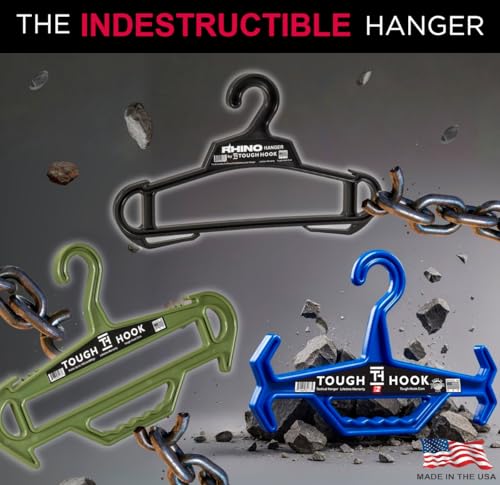 Tough Hook Multipurpose Heavy Duty Hanger, USA Made, Tactical Gear, 1 Black Black Standard Pack of 1