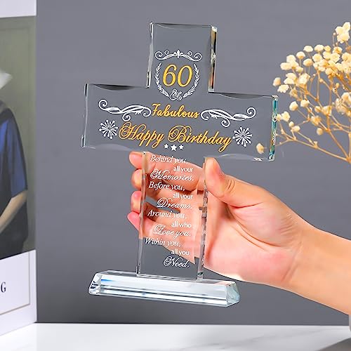 Movdyka Crystal 60th Birthday Gifts for Women Men Christian Religious Gift