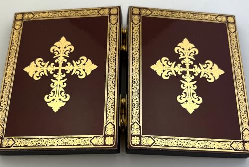 Needzo Christ The Teacher and Madonna and Child Virgin Mary Orthodox Catholic Icon Diptych 5 Inch Wide, Religious Gift For Woman Men