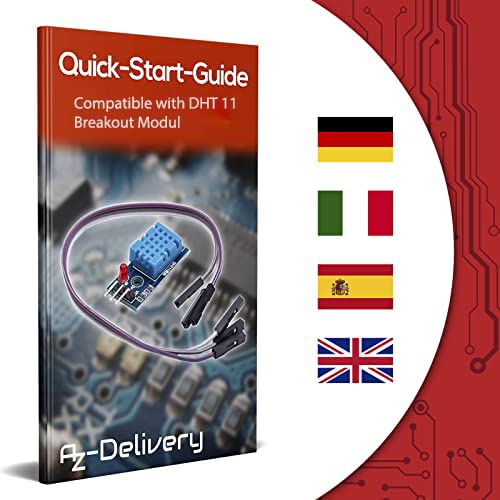 [Australia - AusPower] - AZDelivery DHT11 Breakout Module with Board and Cable Temperature Sensor and Humidity Sensor Compatible with Arduino and Raspberry Pi Includes e-Book! 1 