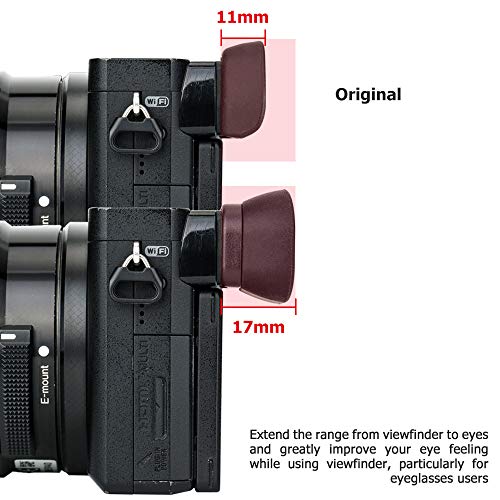 Kiorafoto Extended A6000 A6100 A6300 Eye Cup,Replace Sony FDA-EP10 for A6000 A6100 A6300