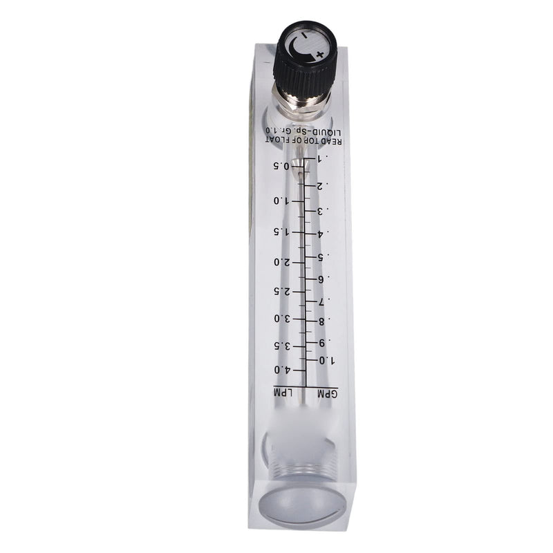 [Australia - AusPower] - 0.1-1GPM Panel Type Tube Liquid Flowmeter Adjustable Knob Water Liquid Meter Liquid Measuring Tool 