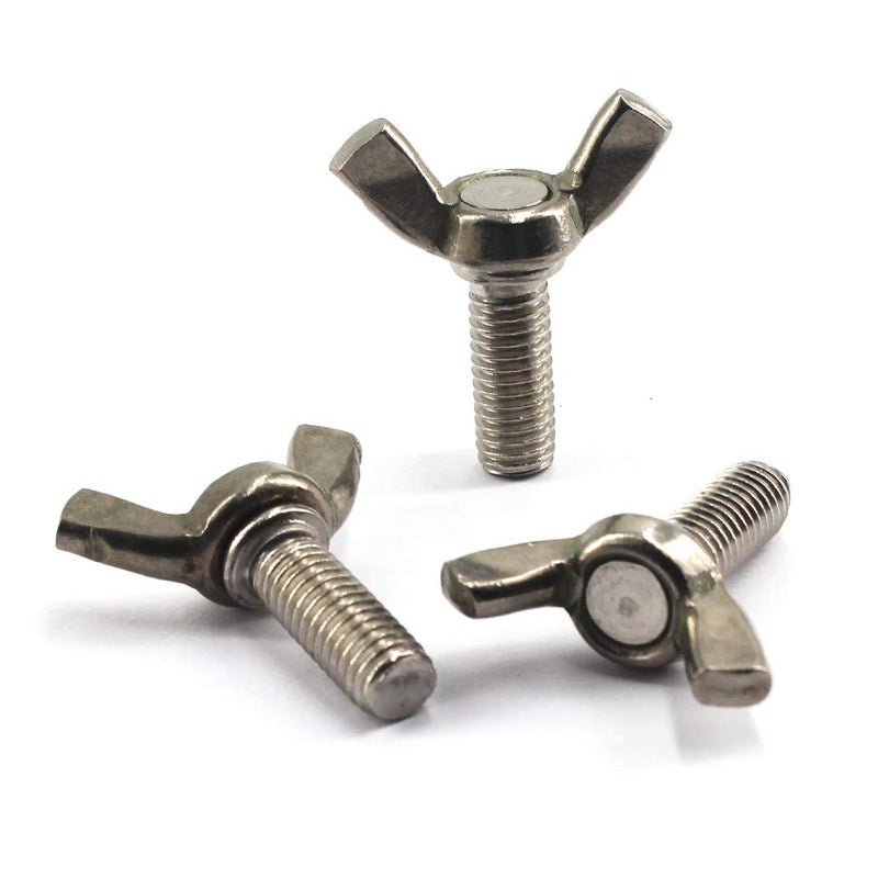 [Australia - AusPower] - M5x8 Wing Bolt 304 Stainless Steel Butterfly Screw Bolt (Pack of 30) M5x8 