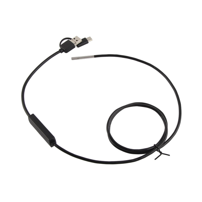 3-in-1 USB Endoscope Type C, 3.9 mm Lens, Waterproof Inspection Camera, Endoscope with 6 LED Lights (1 Meter Soft Wire) 1 Meter weicher Draht
