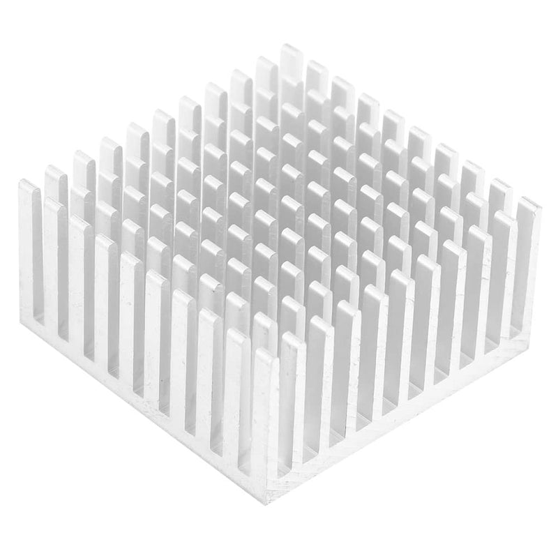 Aluminium Heatsink 40 x 20 x 40 mm Radiator Fin Heatsink Module for High Power LED Amplifier Transistor (Silver) Pack of 5
