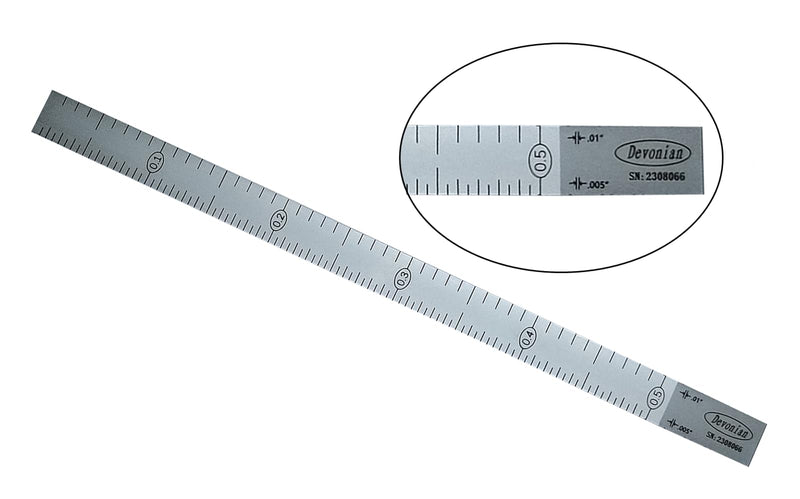 [Australia - AusPower] - 0.5" Dual-Scale Wedge Feeler Gauge Taper Gap Measurement Tool with 0.01"/0.005" Precision - Professional Hole and Gap Thickness Gage for Automotive & Machining 