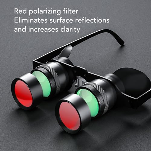 Zoom Optics Binocular Glasses, 3X Zoom Opera Glasses, Binoculars Glasses with Polarized Lens Handsfree Adjustable HD Optical Telescope Glasses for Fishing Bird Watching Black 10x