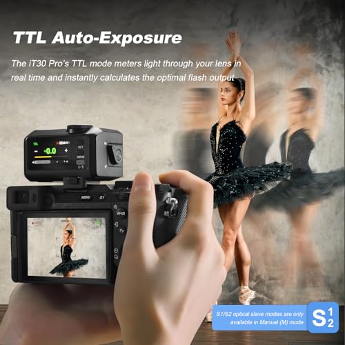 GODOX iT30 Pro C TTL Mini Flash for Canon with Diffuser, HSS 1/8000s IT30 Pro C(Black)