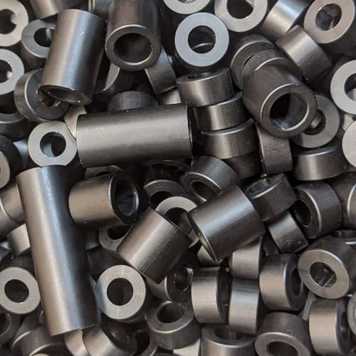 Black Metal Spacers Online aluminum round spacer, 3/8-inch OD x 1/4-inch ID, 1/2-inch length, 10-pack
