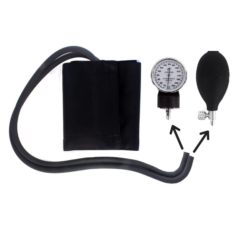 [Australia - AusPower] - Dixie EMS Deluxe Aneroid Sphygmomanometer Blood Pressure Set W/Adult Cuff, Carrying Case and Calibration Tool - Black 