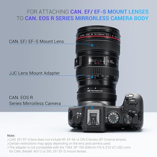 EF-EOS R Auto Focus Lens Mount Adapter for Canon EF EF-S to RF R50 Adapter White