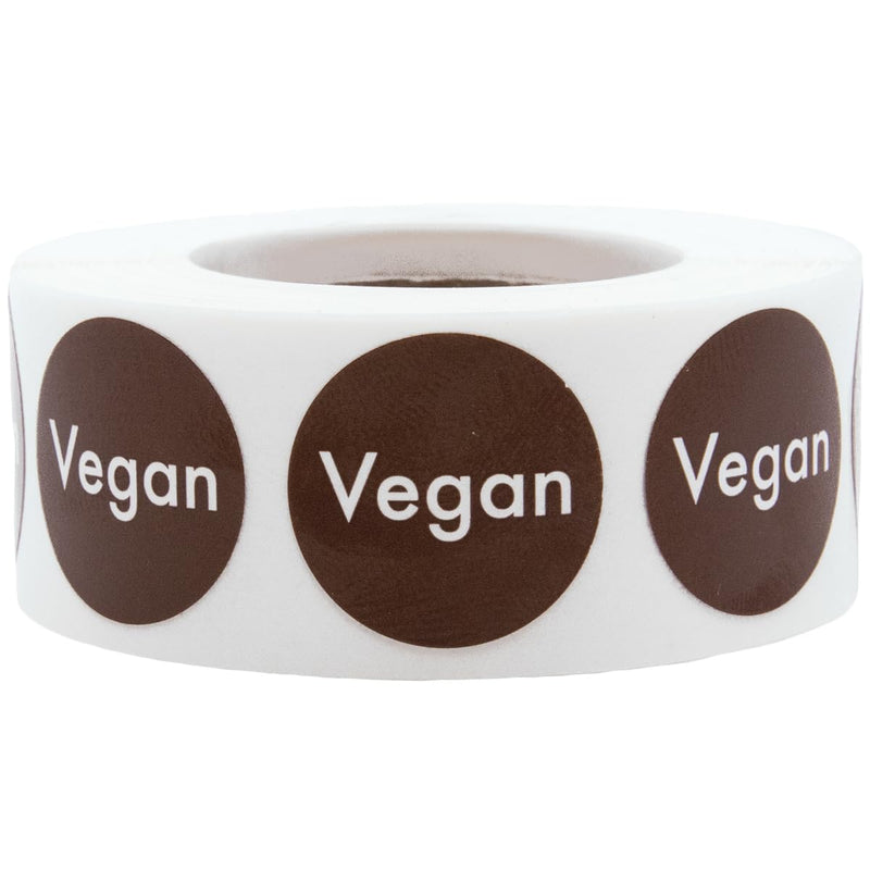 Vegan Food Rotation Labels .75 Inch Round Circle Dots 500 Adhesive Stickers 3/4" Circle