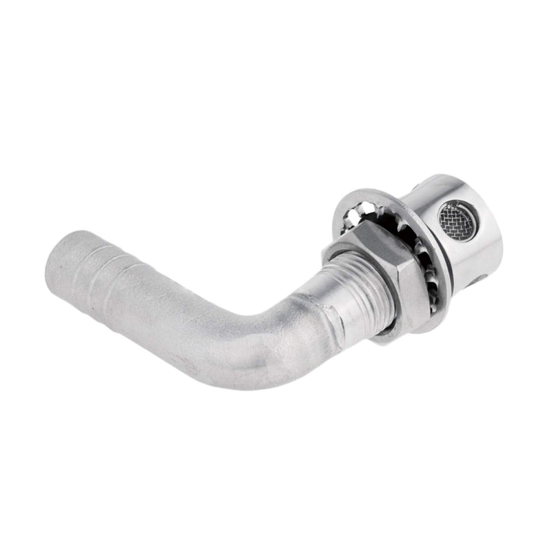 SHENGHUISS Boat GAS Fuel Tank Vent for 5/8 inch Hose, Stainless Steel 316 Marine 90 Degree Thru-Hull Fuel Gas Tank Vent with Mounting Gasket Hardware no Cap