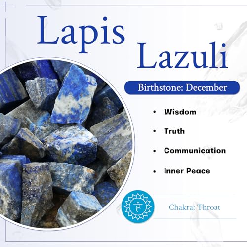 mookaitedecor 4 Piece Lapis Lazuli Stones Engraved Chakra Symbols #1-Lapis Lazuli with Chakra Symbol