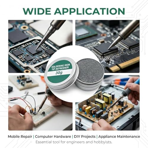 Soldering Tip Cleaner 30 g Reactivator Paste, Soldering Tips Activator for Removing Oxidation and Black Coating, Cleaning and Care Paste for Soldering Iron Tips, Quick Re-tinning