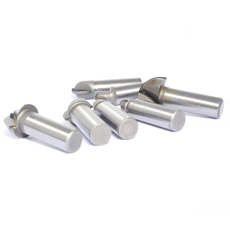 7pcs Core Box Router Bits Set 1/2 Inch Shank,Cove Box Bits 5/16",3/8",1/2",5/8" 3/4",7/8" and 1" CD,Round Nose Cutter for Wood Roundnose/Roundover Grooving,Veining,Engraving,Plunging 7Pcs Core Box