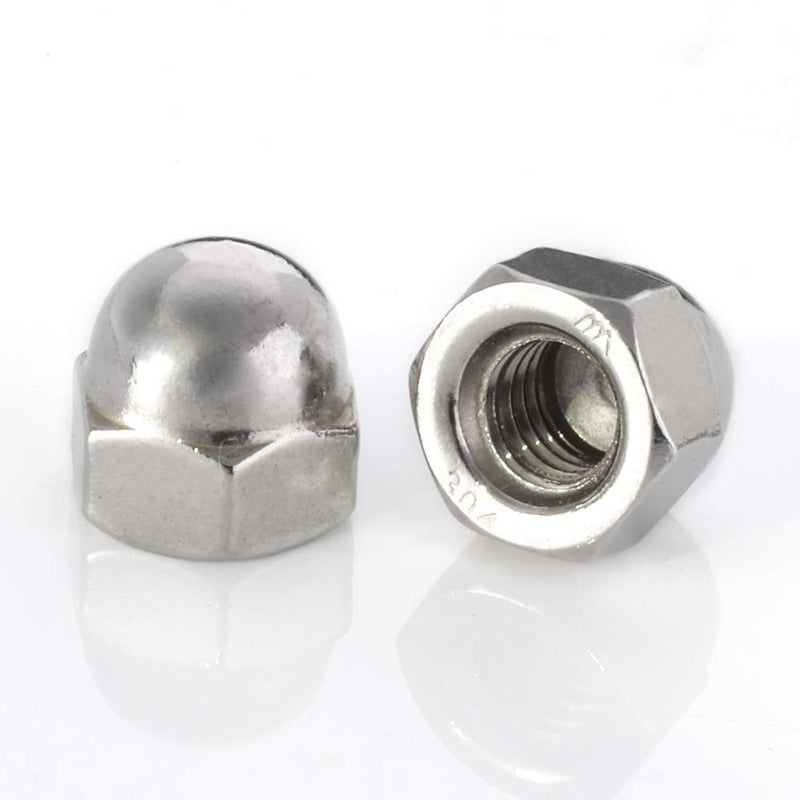 [Australia - AusPower] - 1/4-20 Acorn Cap Nuts, 304 Stainless Steel 18-8, Bright Finish, 50 PCS 1/4"-20 