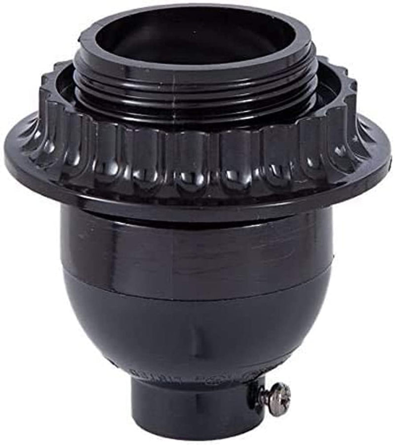 [Australia - AusPower] - B&P Lamp® Short Keyless Phenolic Socket, Med. Base, has threaded shell with ring 