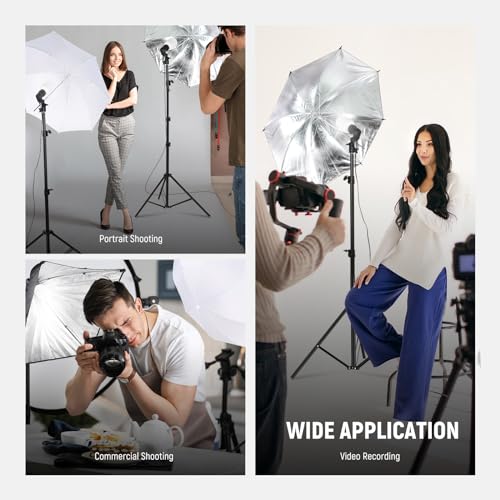 Neewer E26 24W LED Light Bulbs, 2 Packs, 2160 Lumens/5700K/CRI 93+/15000h Lifespan, Bright Video Photography Lighting, Silent/No Flicker/Non Dimmable 200W Incandescent Equivalent
