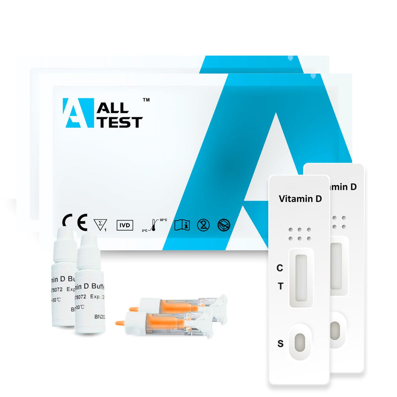 2 ALLTEST Vitamin D Quick Test Home Test Kit Easy Self Test Reliable Measurement of Vitamin D Level Pack of 2