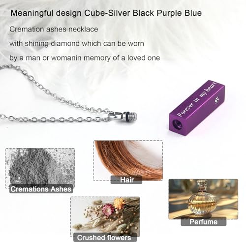10 Pieces Urn Necklace for Ashes Cremation Urn Set for Ashes Sharing Urns for Human Adult Female Male Mini Keepsake Urns Waterproof Memorial Ash Holder (10Pcs-Silver) 10pcs-silver