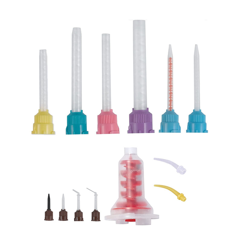 Dental Impression Mixing Tips, YOUYA DENTAL 50 Pieces Dental Intra Oral Tips for Dentistry Materials Mixing Tube Disposable Silicone Rubber Head Laboratory Products