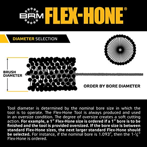 Flex-Hone BC12800CD BC Flex Hone, 1/2-inch diameter, 800 grit diamond abrasive tool