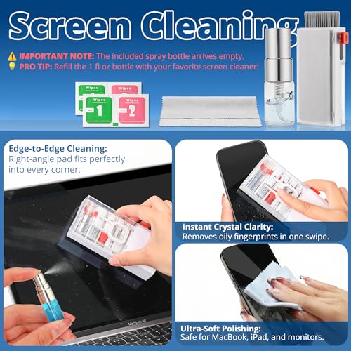 Keyboard Cleaner & Cleaning Kit, 32PCS Electronics Cleaner Set 13 in 1 White