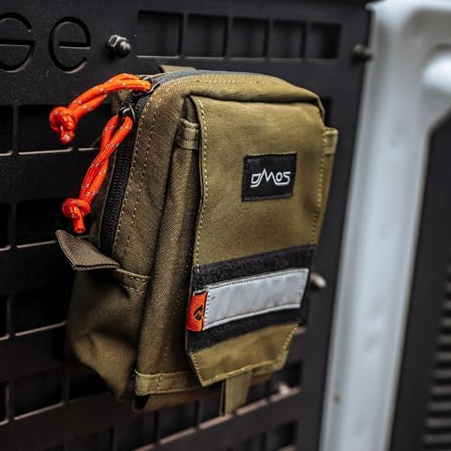 DMOS Rally Organizational Pouch in olive, compact tool pouch with multiple storage compartments