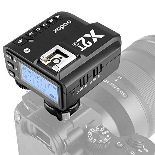 Godox X2T-S TTL Wireless Flash Trigger with Bluetooth Connection for Sony, 2.4G HSS 1/8000s,5 Separate Group Buttons &Quick Lock Hot-Shoe & LCD Display
