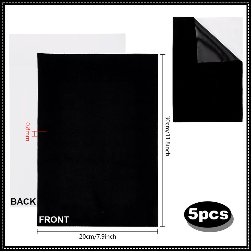 PH PandaHall 5 Pieces Self Adhesive Suede Sticky Sheets 7.8"x11.8" Stick-on Friction-reducing Dance Soles Backing Non Slip Sole Protector for Dance Shoes, High Heeled Shoes