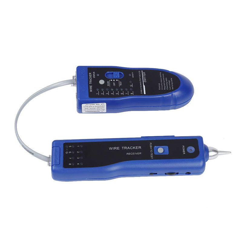[Australia - AusPower] - Rapid LAN Network Multifunctional Cable Tester Line Finder Portable Wire Tracker Tool Tone Generator Probe Kit for Telephone Line Tester and Continuity Checking(No Batteries Included)(Blue) 