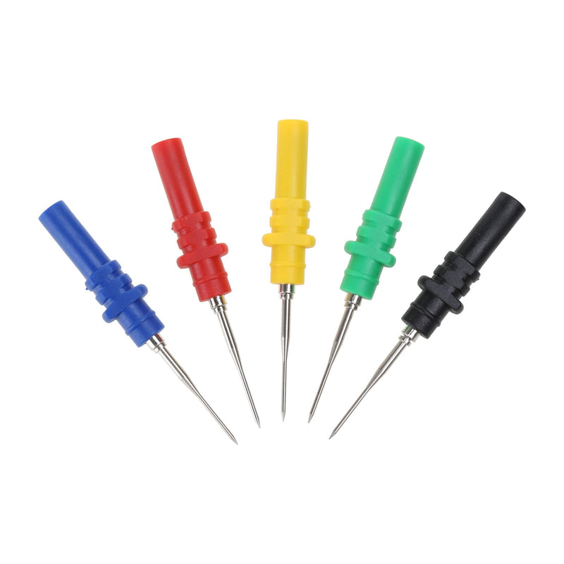 [Australia - AusPower] - 5pcs Test Back Probe Pin,Non-Destructive Pin Test Probes Pin Insulation Piercing Needle Multimeter Test Probe 