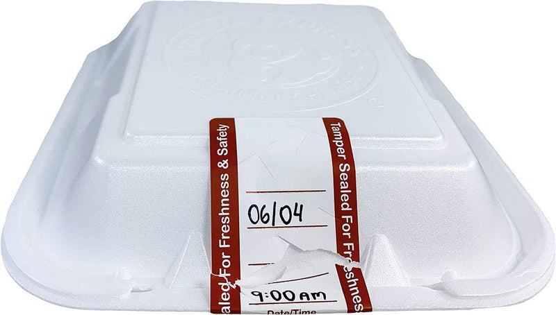 500 White Tamper Evident Food Seal Stickers with Date and Time, Labels for Food Containers, 2 x 4 Inches, Writable Tamper Proof Stickers, Tamper Evident Tape - Ideal for Secure Food Delivery 500