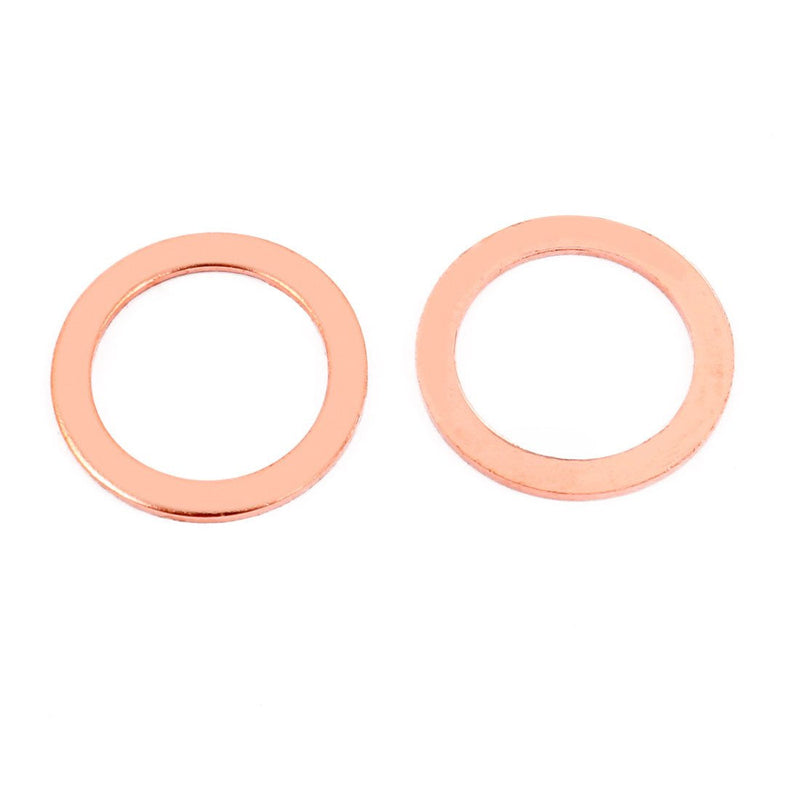 [Australia - AusPower] - uxcell 10pcs 30mm x 22mm x 2mm Flat Ring Copper Crush Washer Sealing Gasket Fastener 