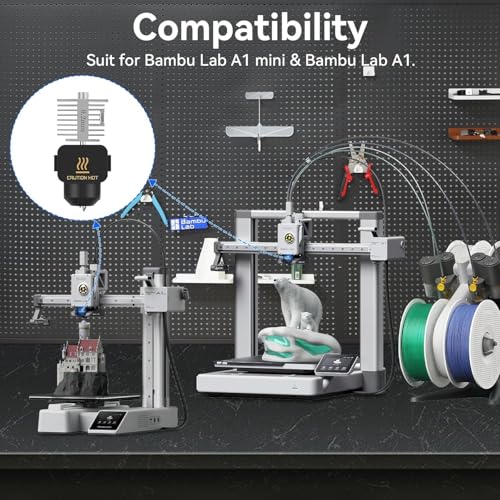 Upgrade A1/A1 Mini Quick-Swap Hotend 0.2mm Stainless Steel Nozzle Fast Speed&High Temp Integrated Structure with Silicone Cover Compatible with Bambu Lab A1/A1 Mini 3D Printers-2PCS