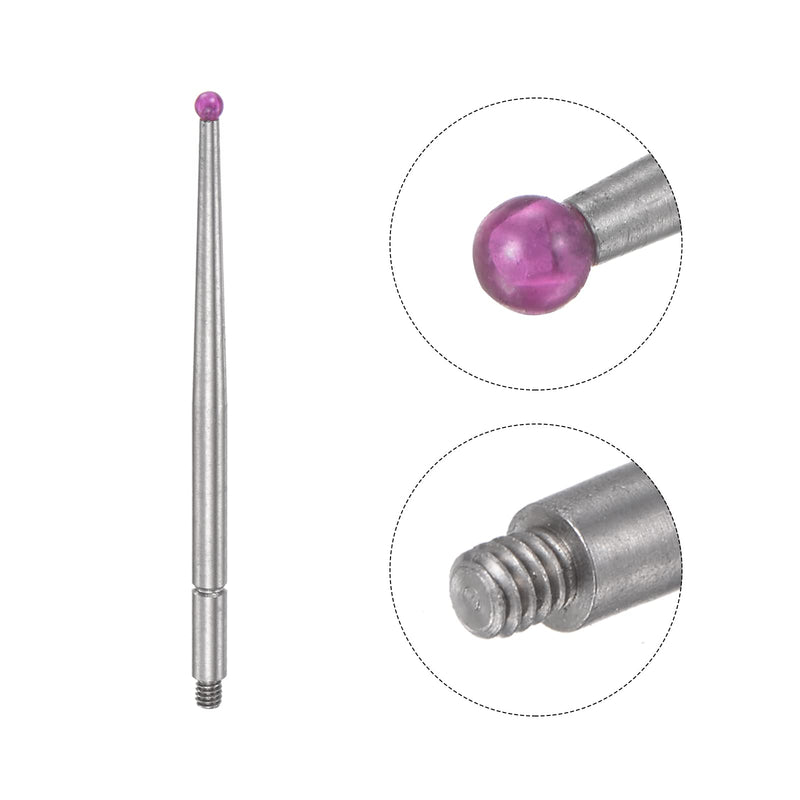 [Australia - AusPower] - sourcing map Contact Point for Dial Gauge 2 Diameter Ball Tip M2.0 x 0.4 Thread 1.75 Inches 