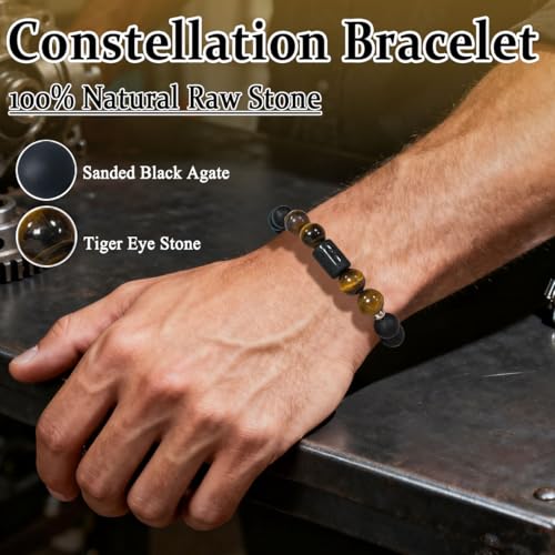 Zodiac Bracelets for Women Men 12 Constellations Healing Crystal Stone Beads Bracelet Birthday Zodiac Gifts Horoscope Spiritual Bracelet Gift Libra Medium