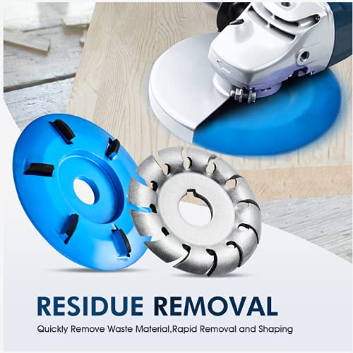 5 Pack Wood Carving 12 & 6 Tooth Grinding Wheel, 4.5" Shaping Disc, 22 Tooth Chain Grinder