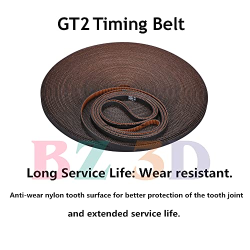 GT2 Timing Belt 6mm Width,Pitch 2mm,Upgrade Non-Slip Nylon Tooth Surface for 3D Printers.(10 Meters) 10M x 6mm