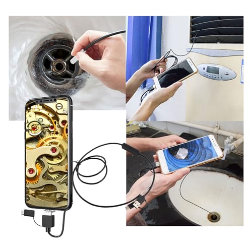 USB Endoscope Camera 1280x720 HD 3.9mm Lens 6 LED Tube Inspection Compatible with Smartphones 1 Meter Soft Wire