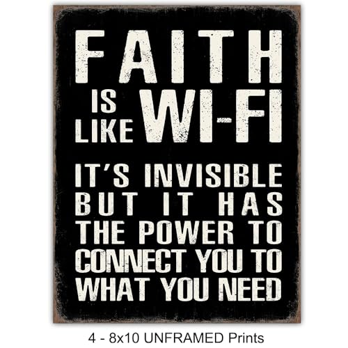 spiritual Religious Scripture Wall Art - masculine Christianity - Christian Gifts for Men, Man cave Home Decor - Catholic Gift - Inspirational Motivational poster - God Wall Decor - Faith Decoration