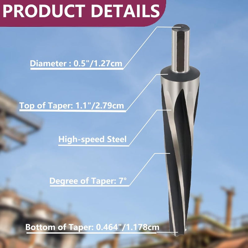 Tapered Ball End Reamer 7 Degree Ball End Tapered Reamer 1-1/2" Per Foot 1 Piece