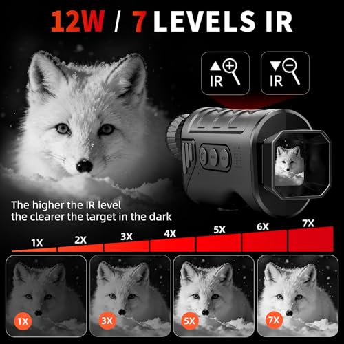 Infrared Night Vision Monocular, Nightvision Goggles Scope for Outdoormen