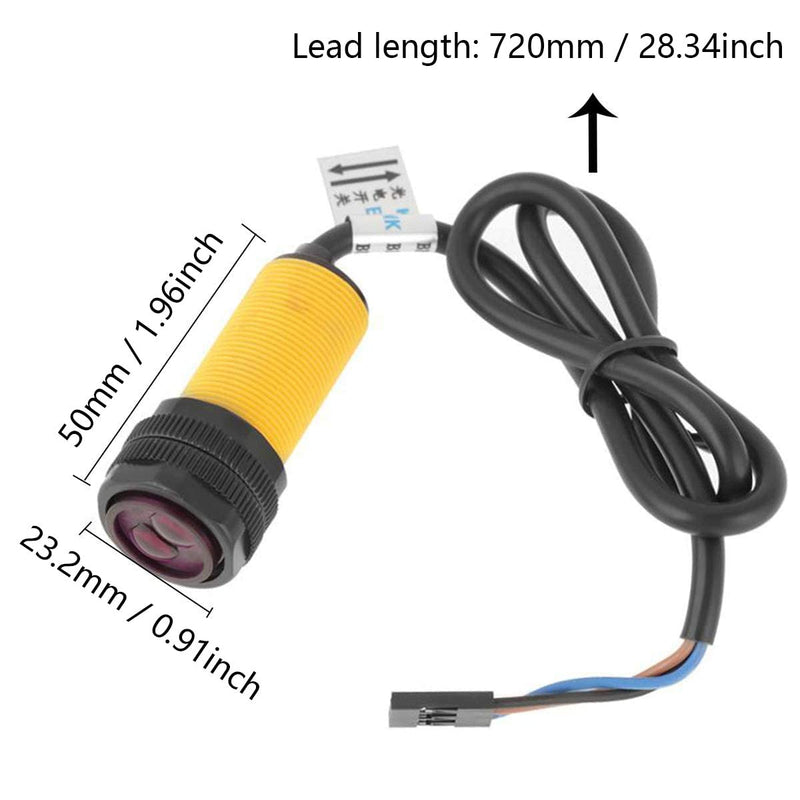 [Australia - AusPower] - 2Pcs Photoelectric Proximity Sensor Switch PNP NO Inductive Distance 3-80cm Adjustable for arduino 