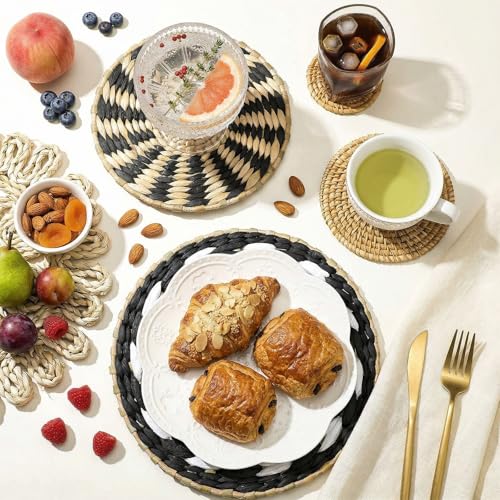 11 Pcs Boho Wall Basket Decor, Bulrush Woven Wall Hanging, Multi Size